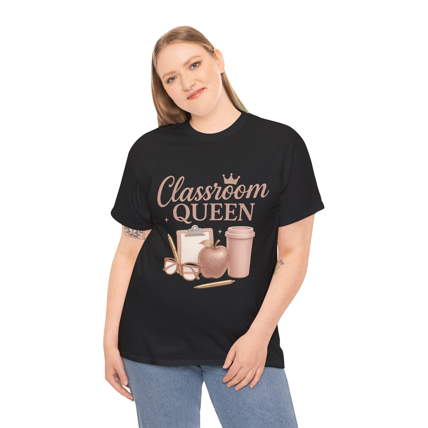 Classroom Queen Tee, Fun Teacher Shirt, Back to School Gift, Educational Apparel, Teacher Appreciation, Unisex Cotton Tee
