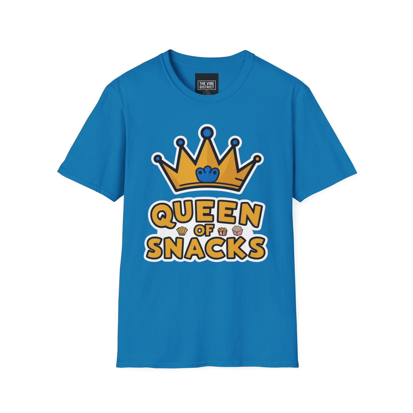 Queen of Snacks Unisex Softstyle T-Shirt - Fun & Comfortable Graphic Tee for Snack Lovers