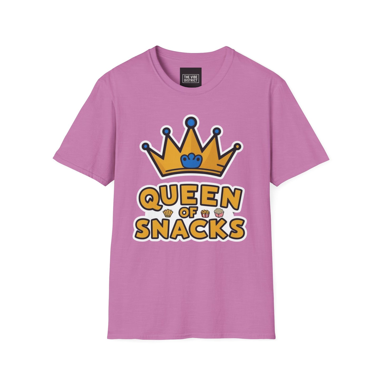 Queen of Snacks Unisex Softstyle T-Shirt - Fun & Comfortable Graphic Tee for Snack Lovers