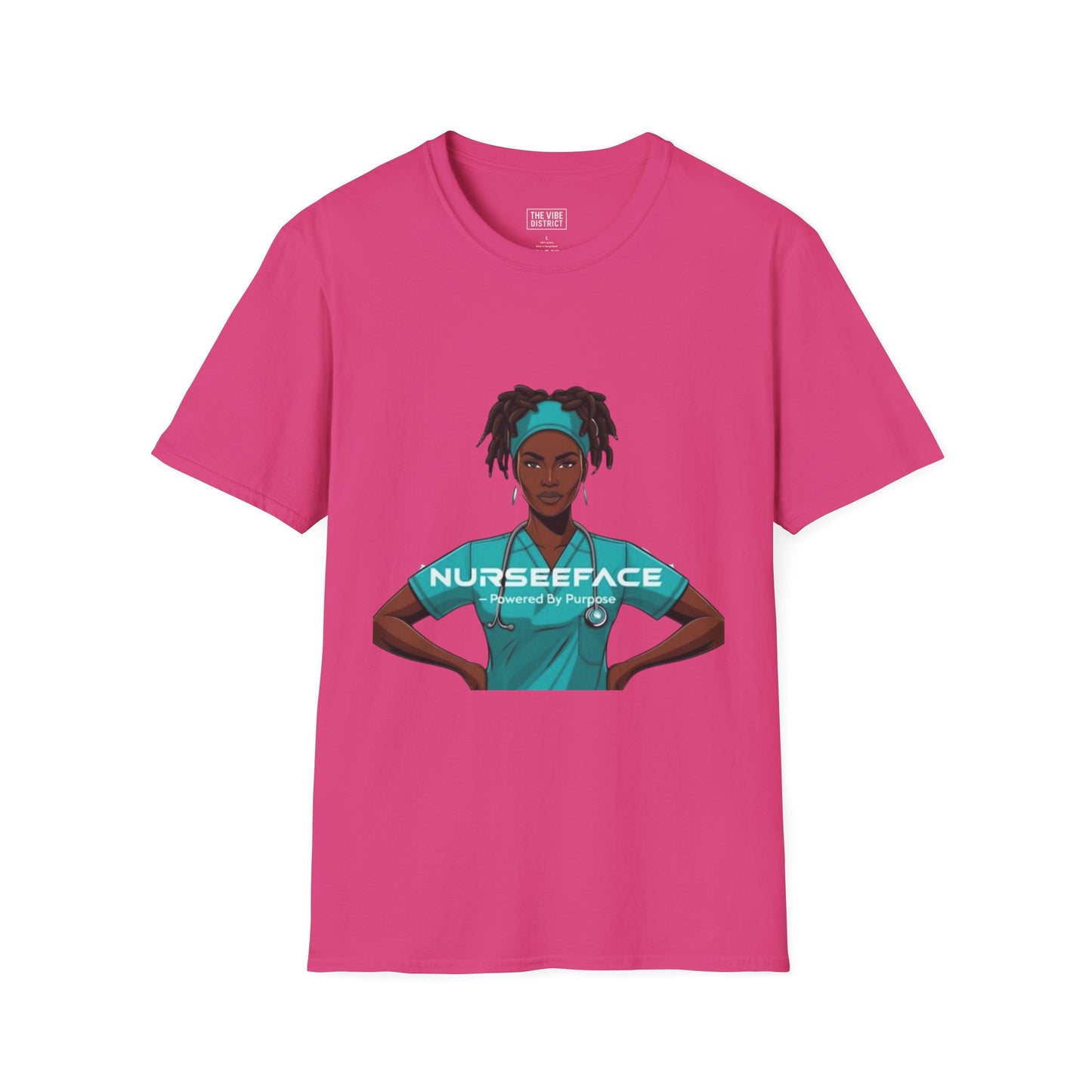 Nurse Graphic T-Shirt - Powered by Purpose - Unisex Softstyle Apparel