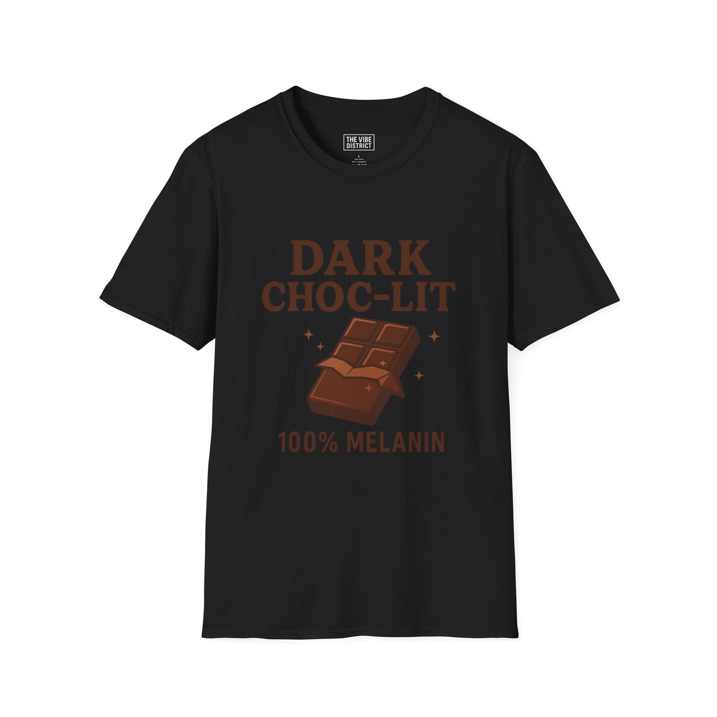 Dark Choc-Lit Unisex T-Shirt | Melanin Pride Tee, Casual Wear, Gift for Chocolate Lovers, Birthday Apparel, Black History Month