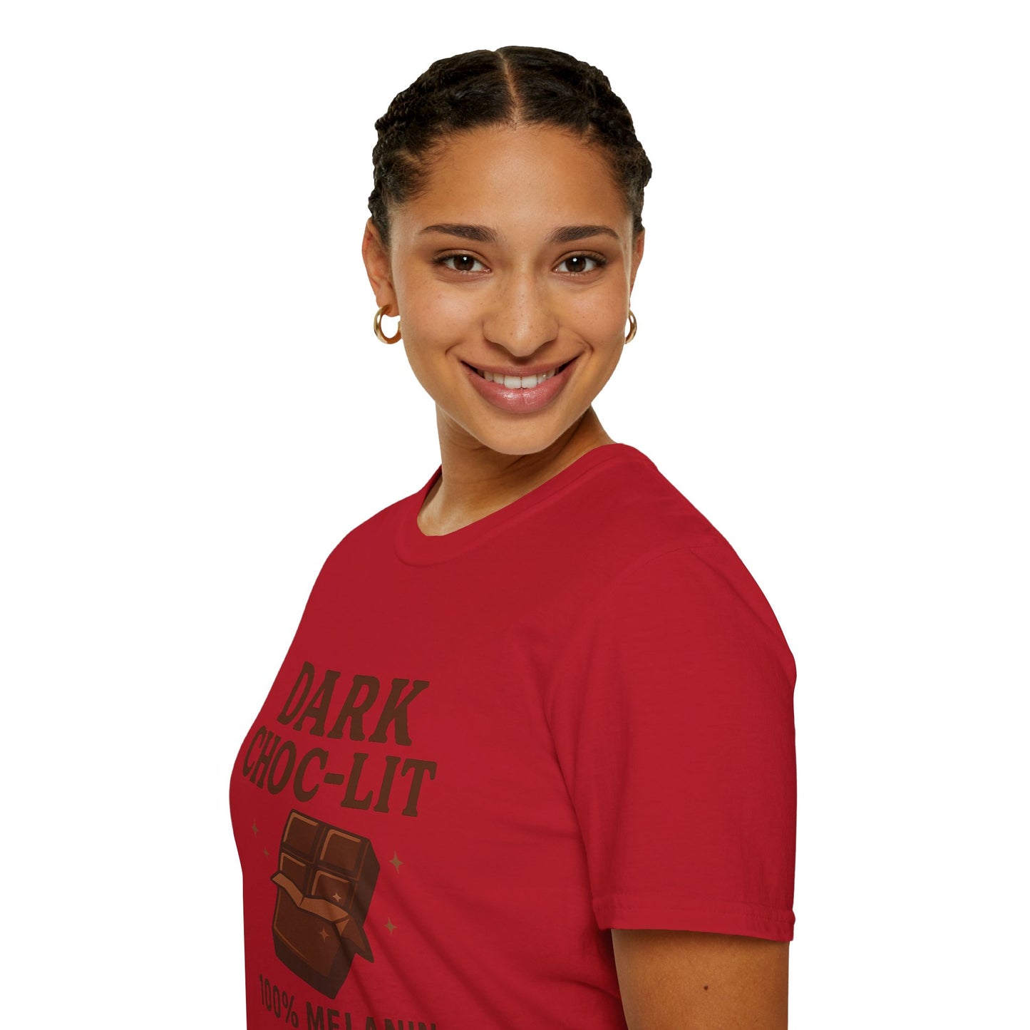 Dark Choc-Lit Unisex T-Shirt | Melanin Pride Tee, Casual Wear, Gift for Chocolate Lovers, Birthday Apparel, Black History Month