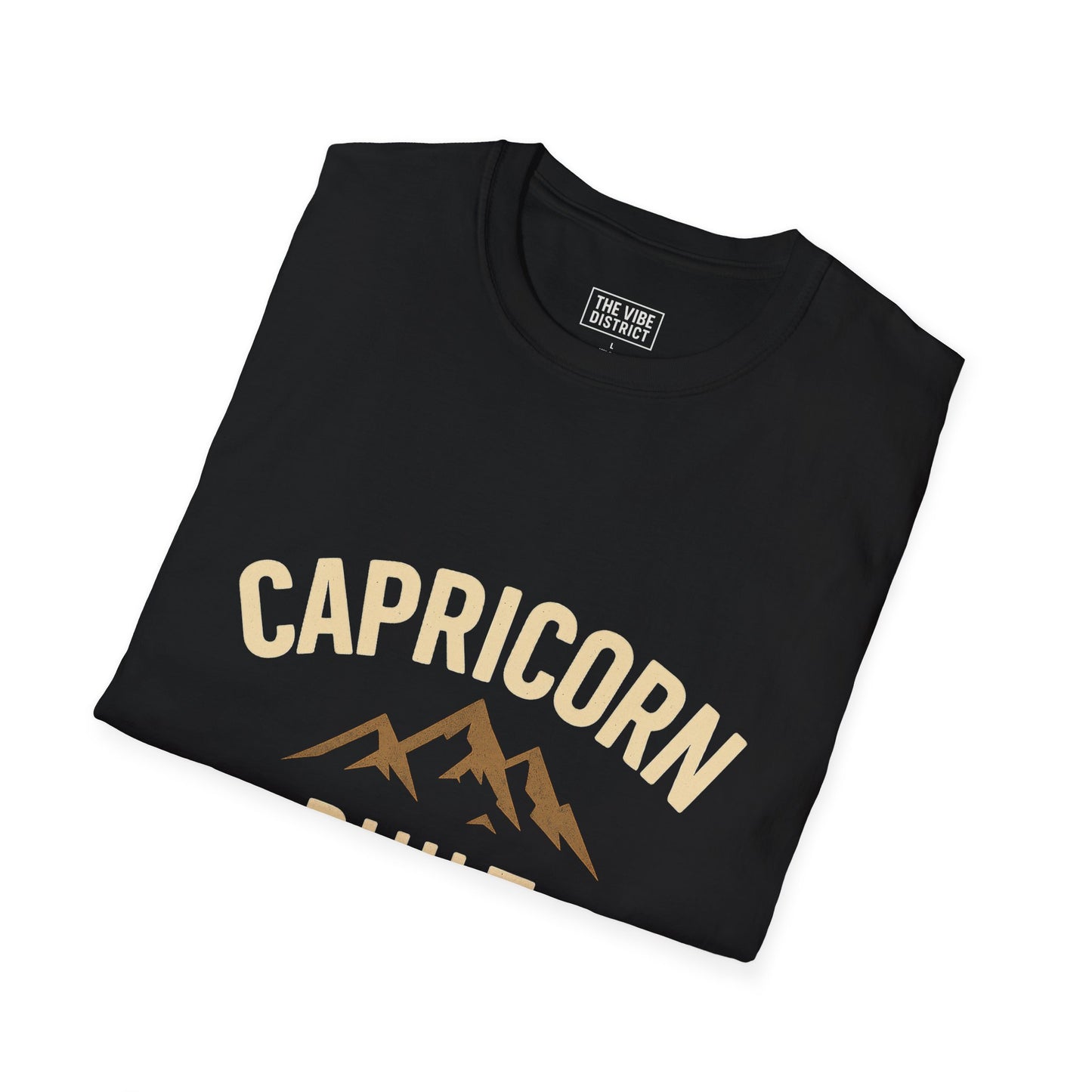 Capricorn Built Different T-Shirt, Unisex Softstyle Tee, Zodiac Sign Apparel, Astrology Gift, Mountain Vibe Shirt, Capricorn Merch
