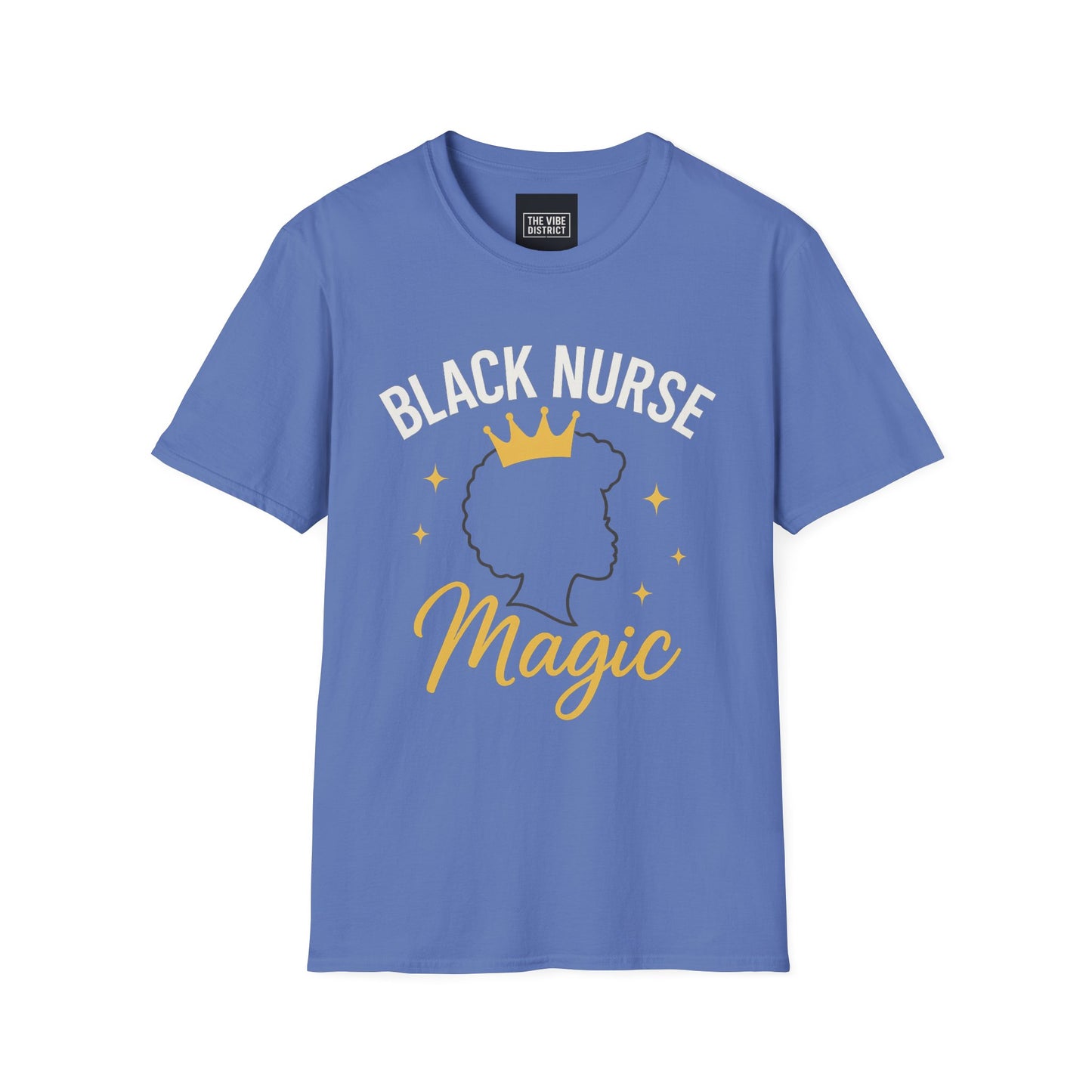 Black Nurse Magic Unisex Softstyle T-Shirt - Celebrate Healthcare Heroes