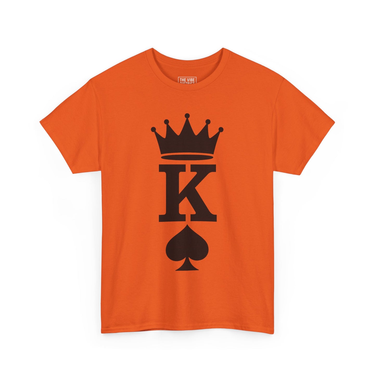 King of Spades Unisex Heavy Cotton Tee, Cool Graphic Tee, Poker Player Apparel, Casual Wear, Gift for Gamers, Streetwear Style