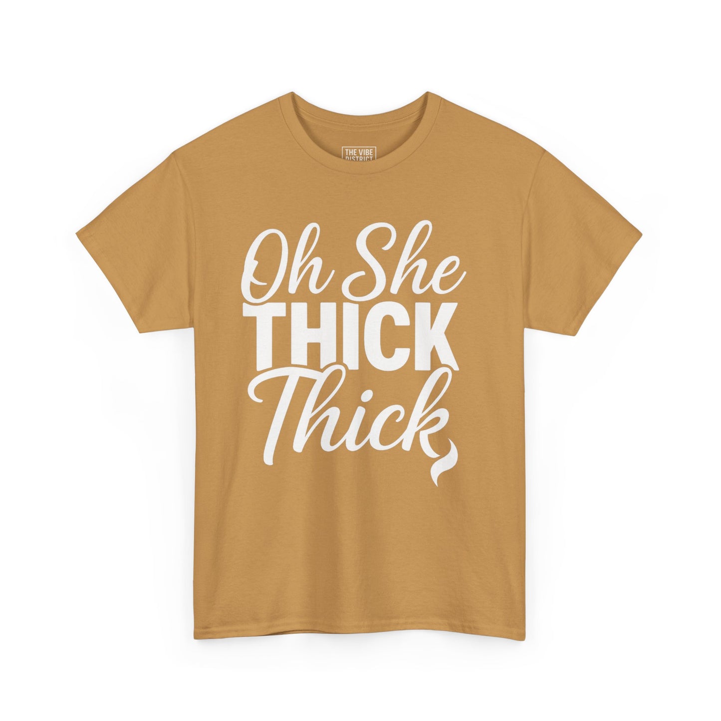 Oh She Thick Unisex Heavy Cotton Tee, Funny Graphic Tee, Casual Wear, Plus Size Shirt, Gift for Her