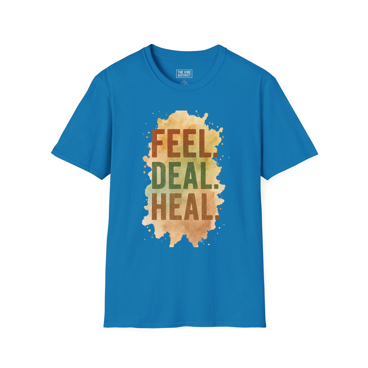 Feel Deal Heal Unisex Softstyle T-Shirt | Inspirational Casual Tee