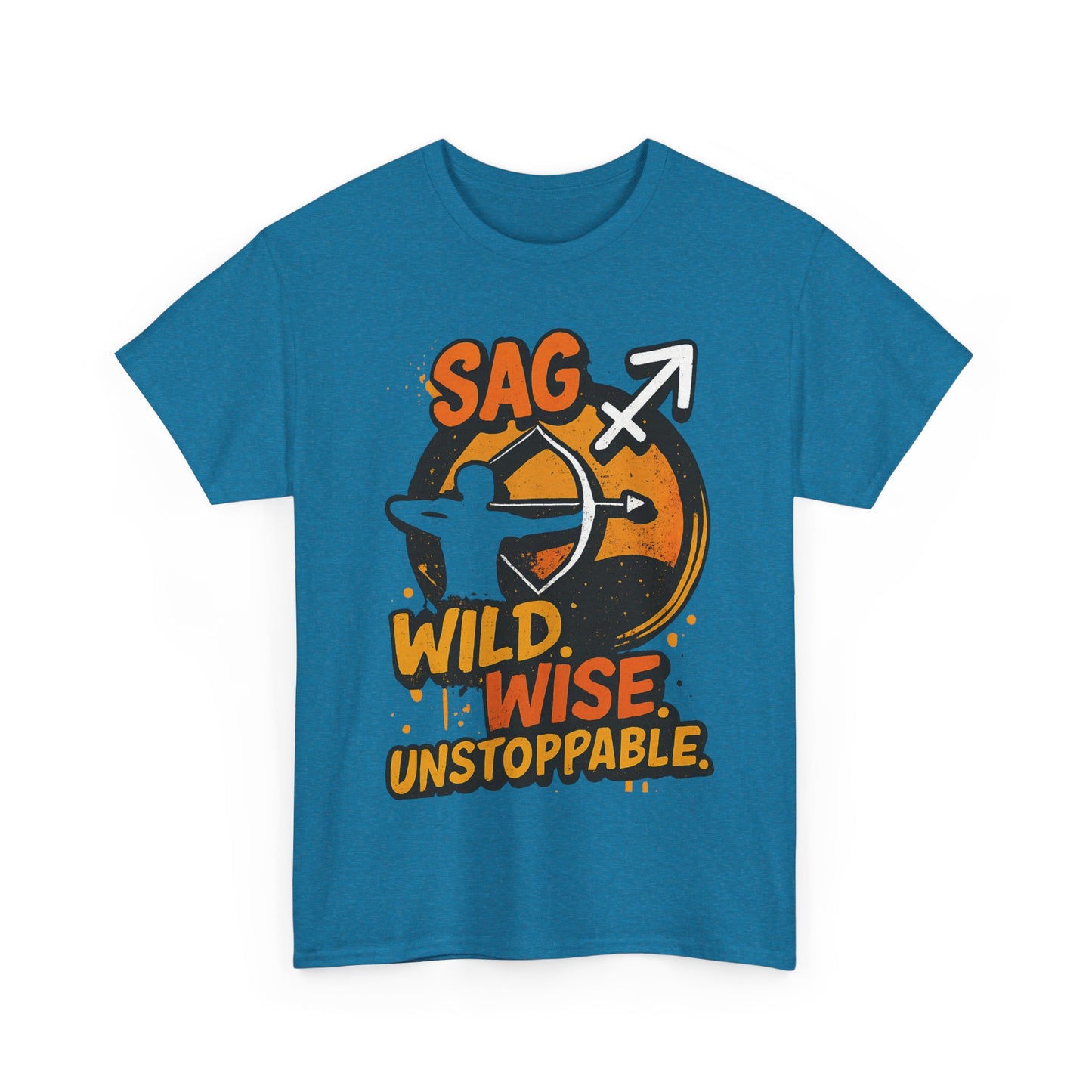 Sag Wild Wise Unstoppable Tee | Motivational Unisex Cotton Shirt, Fitness Gear, Casual Wear, Unique Gift for Adventurers