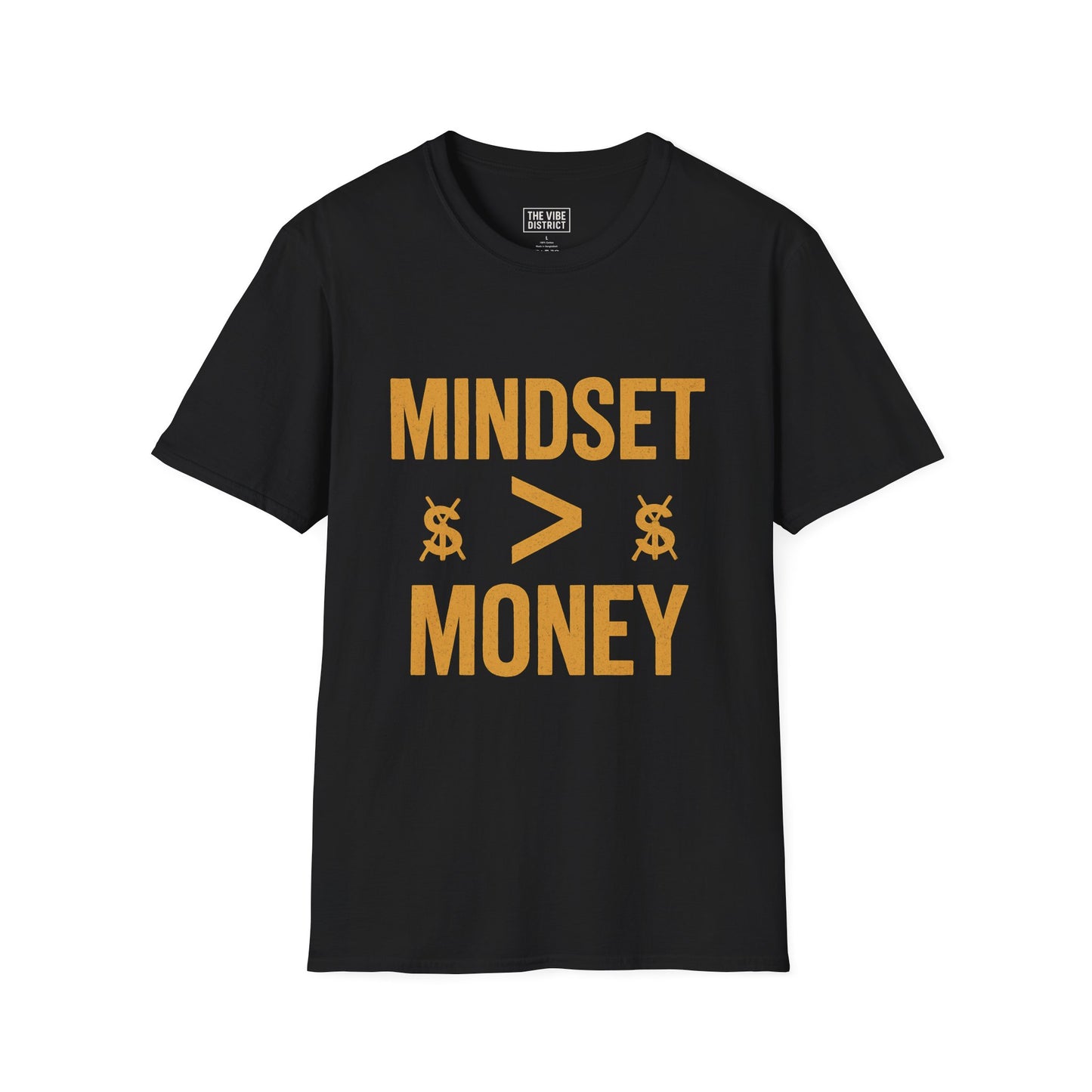 Mindset Over Money Unisex Softstyle T-Shirt, Motivational Tee, Gift for Entrepreneurs, Casual Wear, Inspirational Fashion