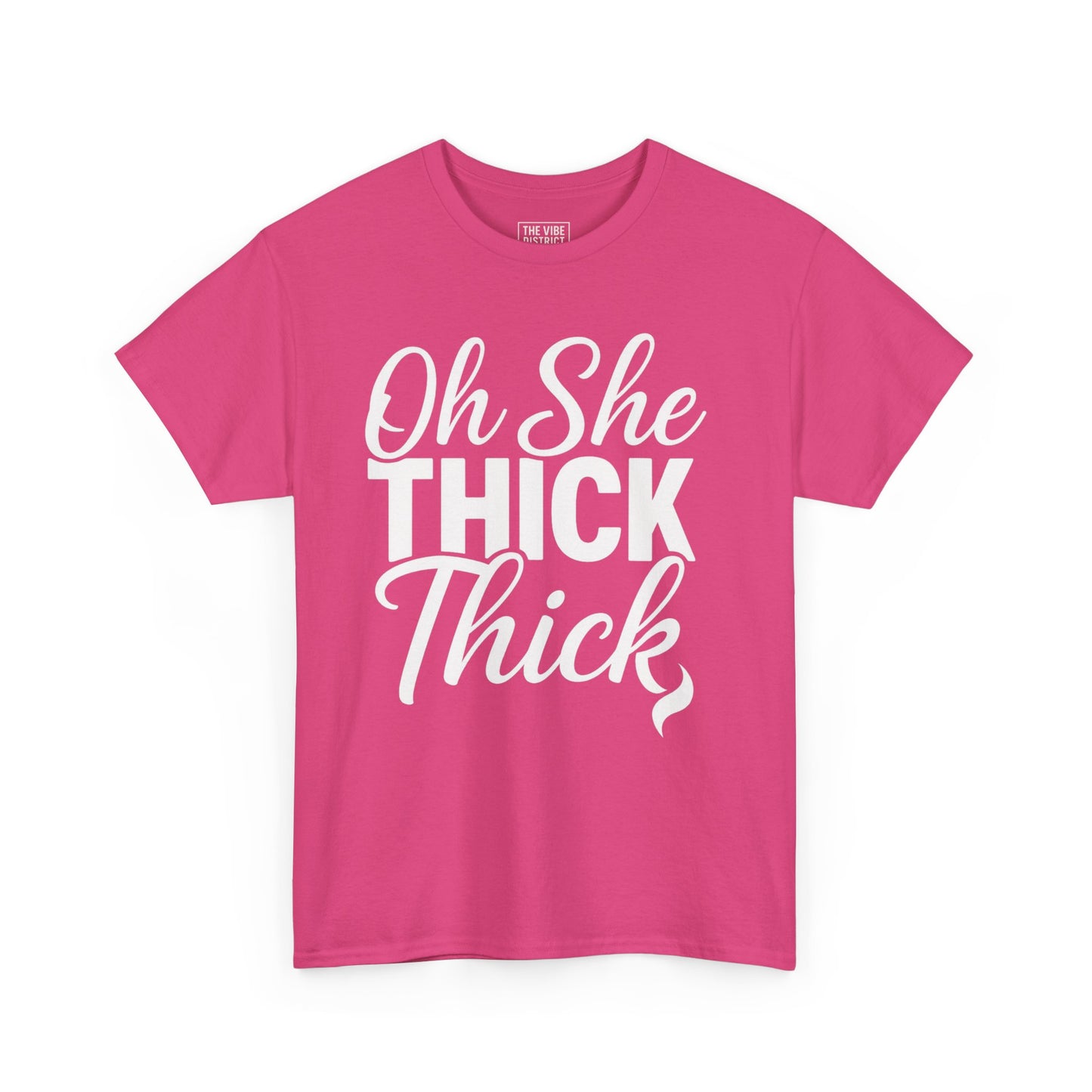 Oh She Thick Unisex Heavy Cotton Tee, Funny Graphic Tee, Casual Wear, Plus Size Shirt, Gift for Her