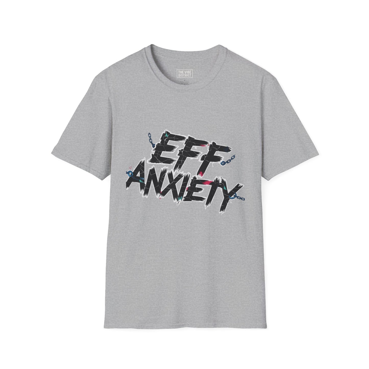 Eff Anxiety Unisex Softstyle T-Shirt - Casual Comfort for Mental Health Awareness