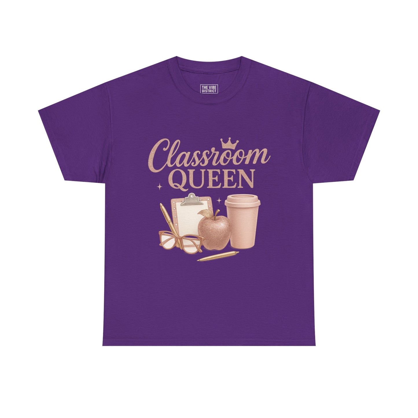 Classroom Queen Tee, Fun Teacher Shirt, Back to School Gift, Educational Apparel, Teacher Appreciation, Unisex Cotton Tee