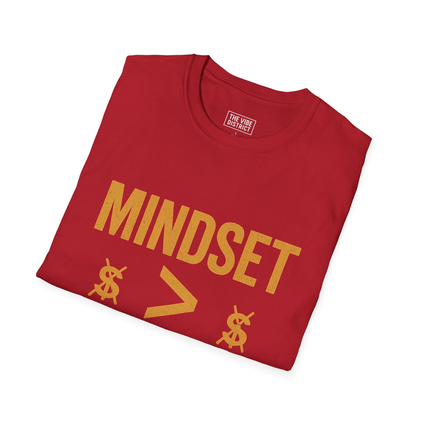 Mindset Over Money Unisex Softstyle T-Shirt, Motivational Tee, Gift for Entrepreneurs, Casual Wear, Inspirational Fashion