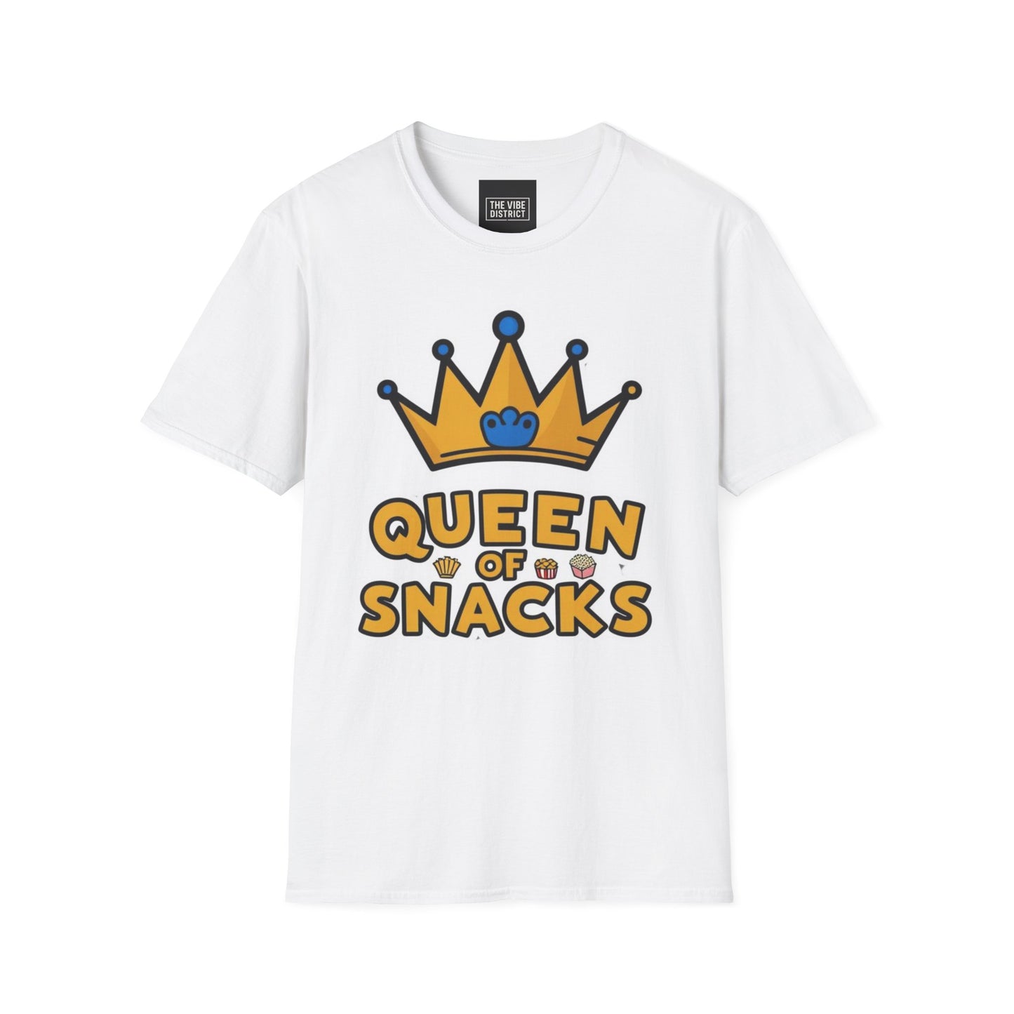 Queen of Snacks Unisex Softstyle T-Shirt - Fun & Comfortable Graphic Tee for Snack Lovers