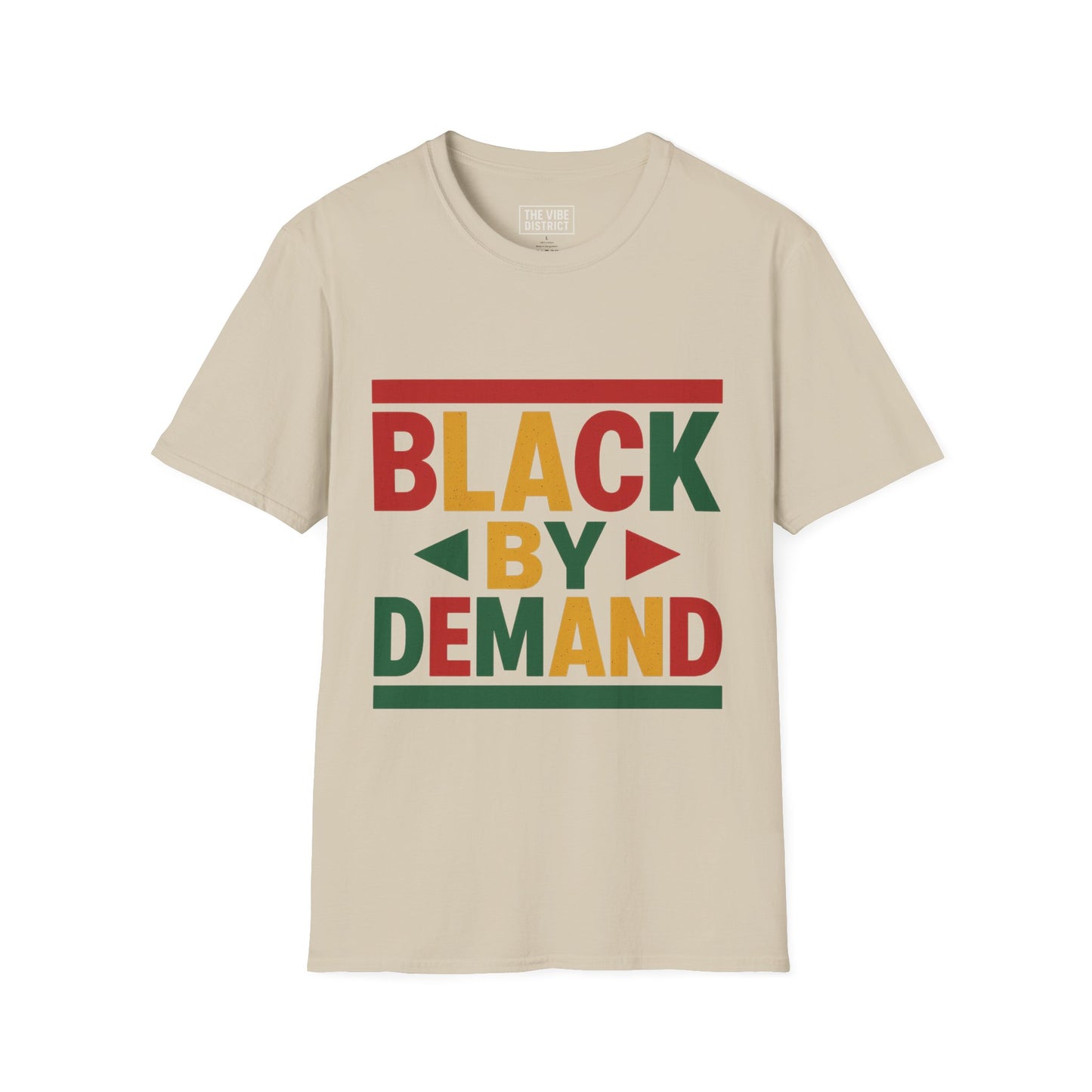 Black by Demand Unisex Softstyle T-Shirt - Celebrate Empowerment & Culture