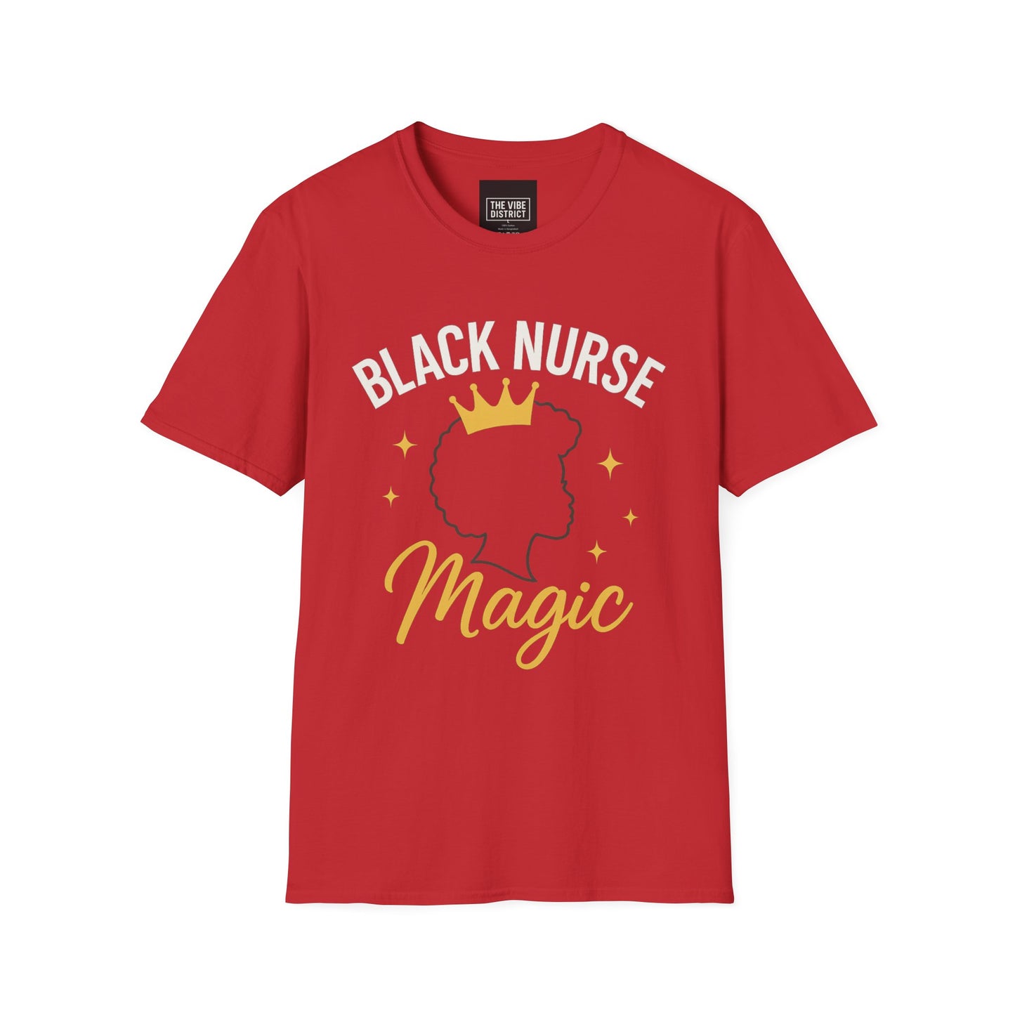 Black Nurse Magic Unisex Softstyle T-Shirt - Celebrate Healthcare Heroes