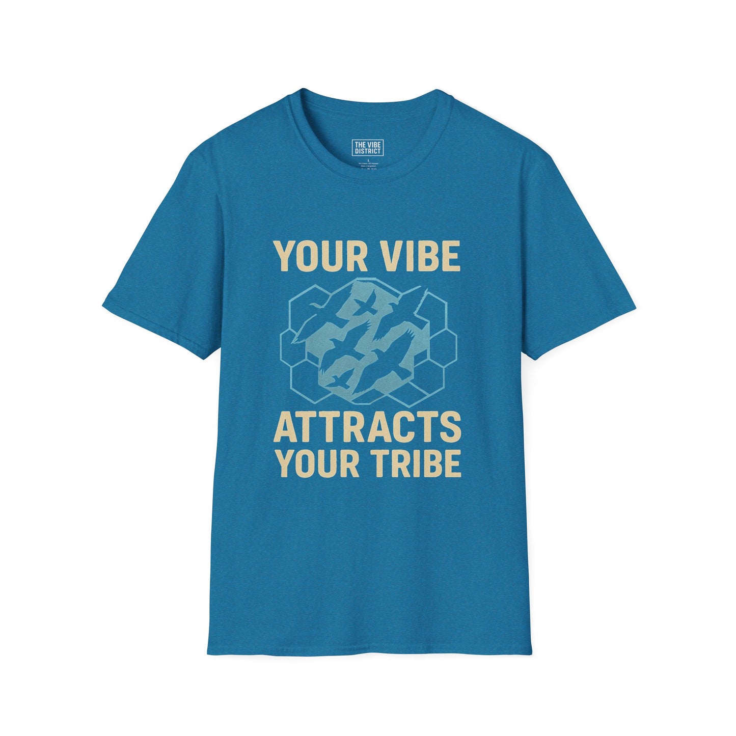 Your Vibe Attracts Your Tribe Unisex Softstyle T-Shirt, Casual Tee, Motivational Shirt, Gifts for Friends, Self-Care Wardrobe