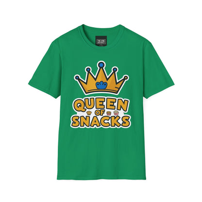 Queen of Snacks Unisex Softstyle T-Shirt - Fun & Comfortable Graphic Tee for Snack Lovers