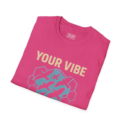 Your Vibe Attracts Your Tribe Unisex Softstyle T-Shirt, Casual Tee, Motivational Shirt, Gifts for Friends, Self-Care Wardrobe