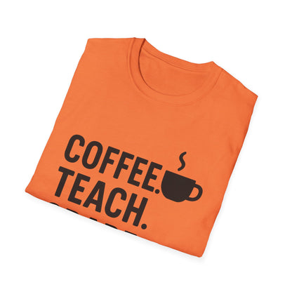 Coffee Teacher T-Shirt, Gift for Educators, Back to School Shirt, Teacher Appreciation, Funny Teaching Tee, Unisex Softstyle Tee