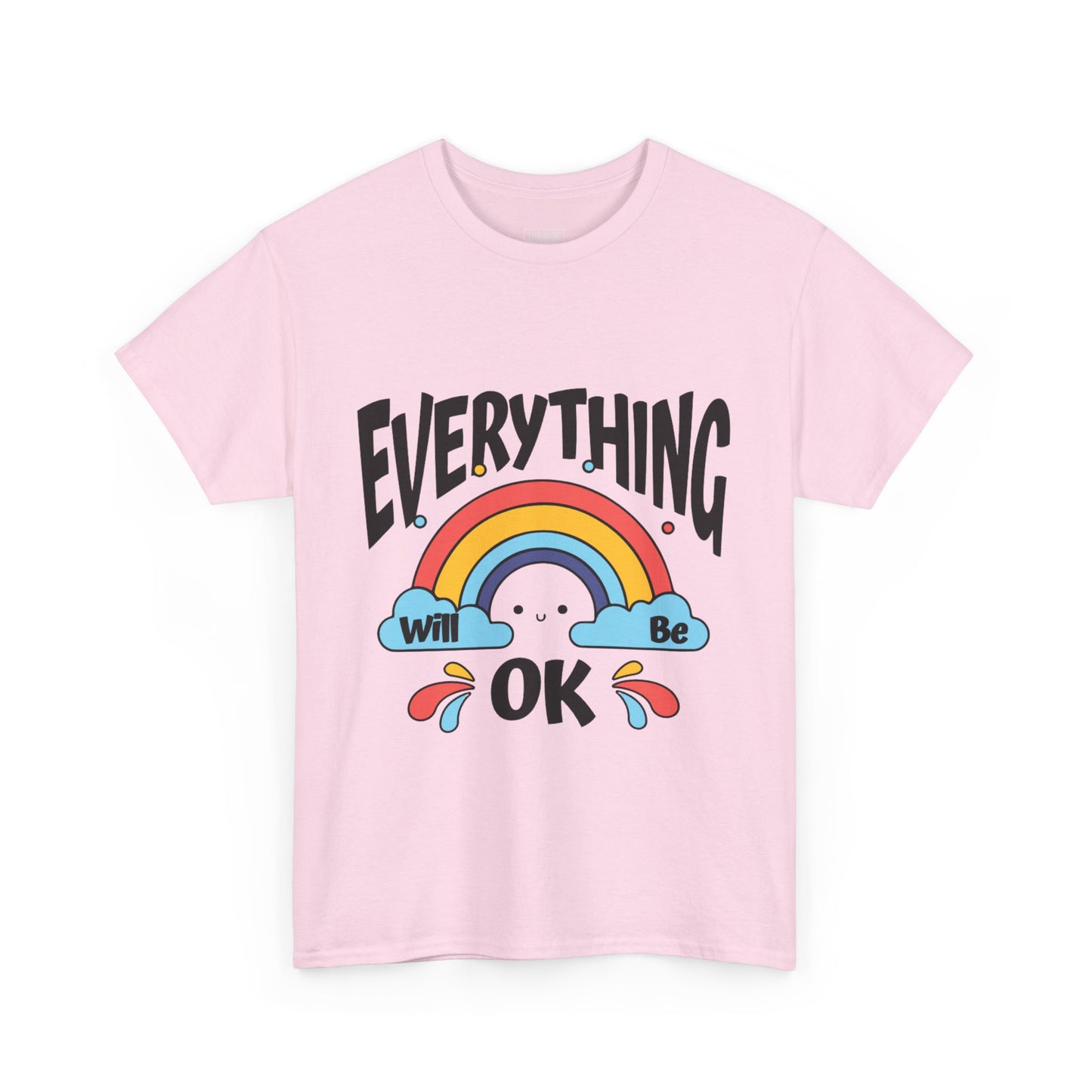 Everything Will Be OK Unisex Tee, Inspirational Shirt, Everyday Comfort Tee, Rainbow Graphic T-Shirt, Gift for Friends, Positive Vibes [...]