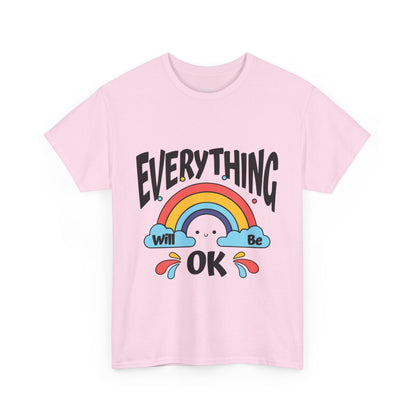 Everything Will Be OK Unisex Tee, Inspirational Shirt, Everyday Comfort Tee, Rainbow Graphic T-Shirt, Gift for Friends, Positive Vibes [...]