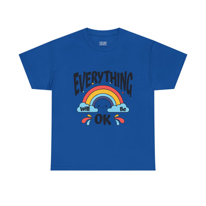 Everything Will Be OK Unisex Tee, Inspirational Shirt, Everyday Comfort Tee, Rainbow Graphic T-Shirt, Gift for Friends, Positive Vibes [...]