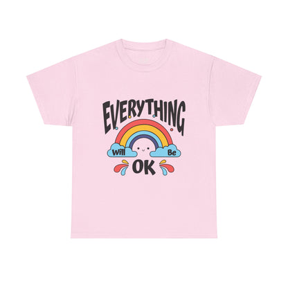 Everything Will Be OK Unisex Tee, Inspirational Shirt, Everyday Comfort Tee, Rainbow Graphic T-Shirt, Gift for Friends, Positive Vibes [...]