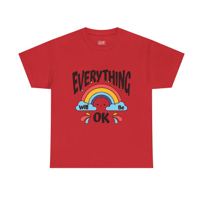 Everything Will Be OK Unisex Tee, Inspirational Shirt, Everyday Comfort Tee, Rainbow Graphic T-Shirt, Gift for Friends, Positive Vibes [...]