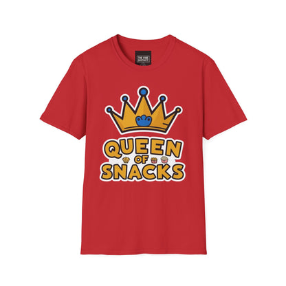 Queen of Snacks Unisex Softstyle T-Shirt - Fun & Comfortable Graphic Tee for Snack Lovers