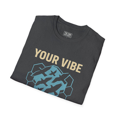Your Vibe Attracts Your Tribe Unisex Softstyle T-Shirt, Casual Tee, Motivational Shirt, Gifts for Friends, Self-Care Wardrobe
