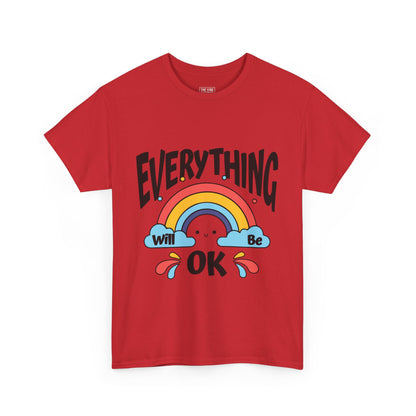 Everything Will Be OK Unisex Tee, Inspirational Shirt, Everyday Comfort Tee, Rainbow Graphic T-Shirt, Gift for Friends, Positive Vibes [...]