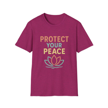 Protect Your Peace T-Shirt, Unisex Motivational Tee, Mindfulness Apparel, Gift for Yoga Lovers, Stress Relief Shirt