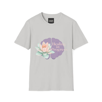 Healing in Progress Unisex Softstyle T-Shirt - Mindfulness & Wellness Apparel