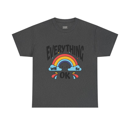 Everything Will Be OK Unisex Tee, Inspirational Shirt, Everyday Comfort Tee, Rainbow Graphic T-Shirt, Gift for Friends, Positive Vibes [...]