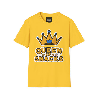Queen of Snacks Unisex Softstyle T-Shirt - Fun & Comfortable Graphic Tee for Snack Lovers