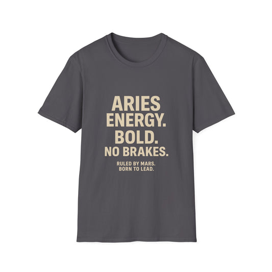 Bold Aries Energy T-Shirt, Astrology Tee for Aries, Zodiac Sign Shirt, Astrology Gift, Casual Wear, Birthday Gift