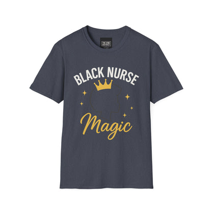 Black Nurse Magic Unisex Softstyle T-Shirt - Celebrate Healthcare Heroes