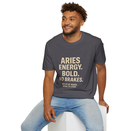 Bold Aries Energy T-Shirt, Astrology Tee for Aries, Zodiac Sign Shirt, Astrology Gift, Casual Wear, Birthday Gift