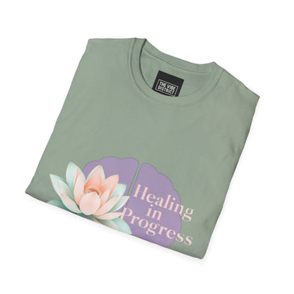 Healing in Progress Unisex Softstyle T-Shirt - Mindfulness & Wellness Apparel