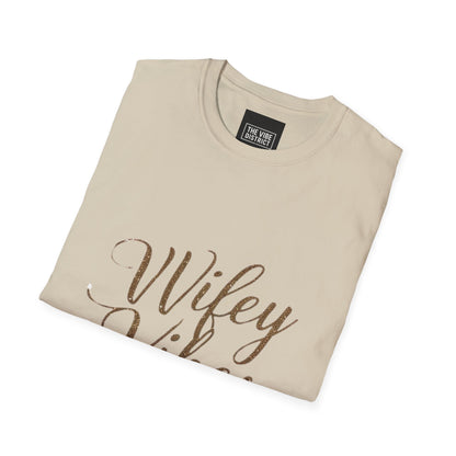 Wifey Vibes Unisex Softstyle T-Shirt - Perfect Gift for Brides and Newlyweds