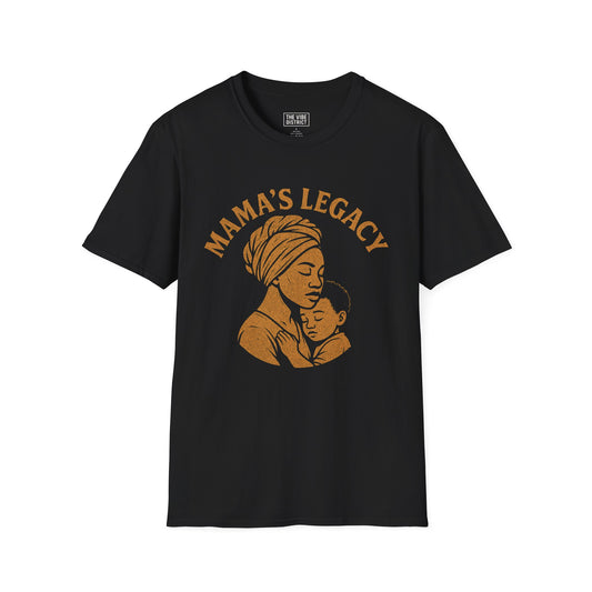 Mama's Legacy Unisex T-Shirt - Softstyle Tee, Mother's Day Gift, Family Bonding Shirt, Black Graphic Top, Everyday Wear