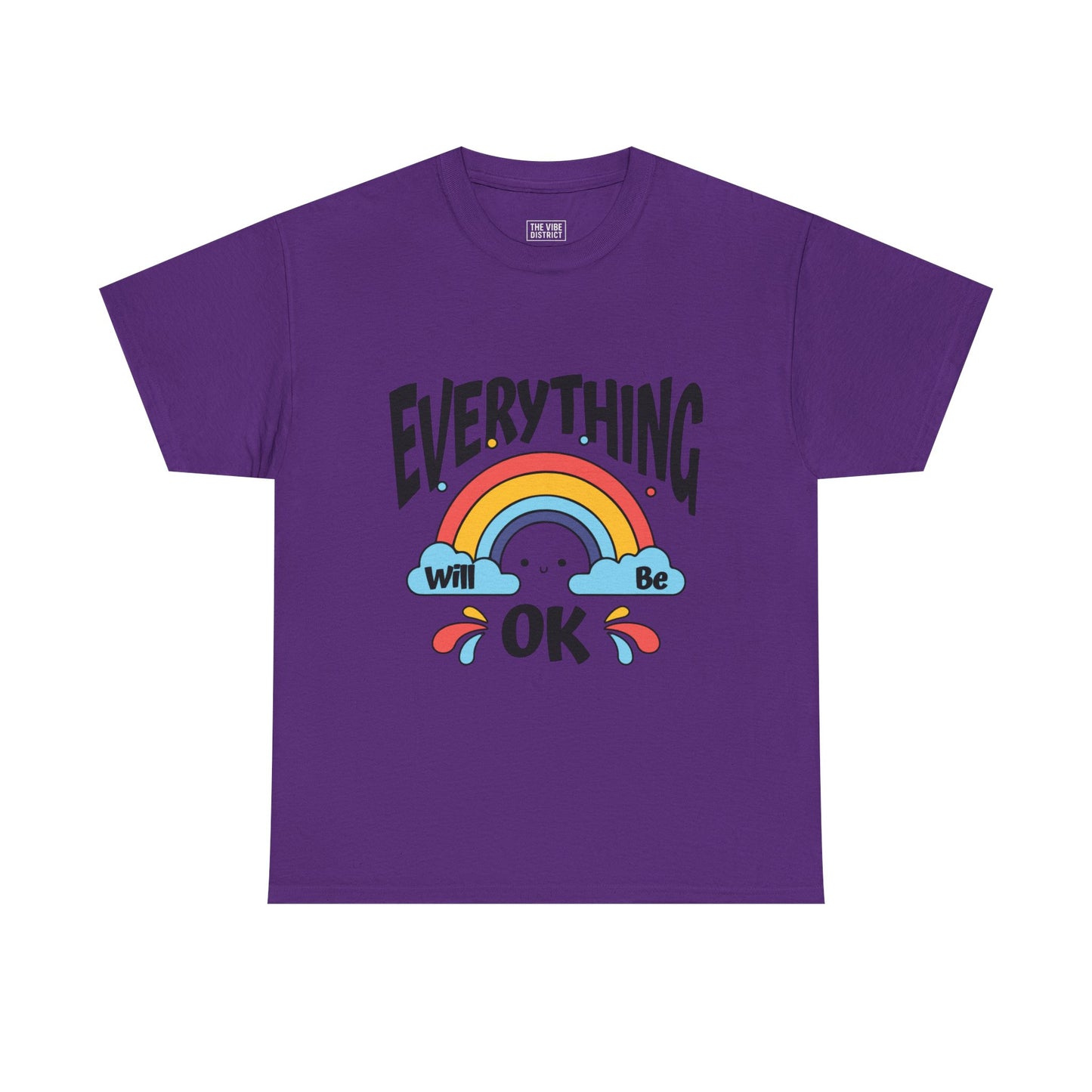 Everything Will Be OK Unisex Tee, Inspirational Shirt, Everyday Comfort Tee, Rainbow Graphic T-Shirt, Gift for Friends, Positive Vibes [...]
