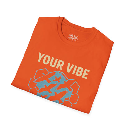 Your Vibe Attracts Your Tribe Unisex Softstyle T-Shirt, Casual Tee, Motivational Shirt, Gifts for Friends, Self-Care Wardrobe