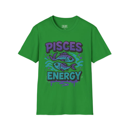 Pisces Energy T-Shirt | Unisex Softstyle Tee | Astrology Shirt, Zodiac Gift, Birthday Apparel, Horoscope Tee, Fun Casual Wear