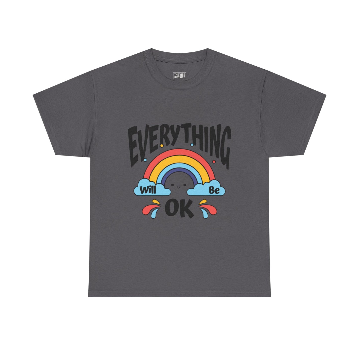 Everything Will Be OK Unisex Tee, Inspirational Shirt, Everyday Comfort Tee, Rainbow Graphic T-Shirt, Gift for Friends, Positive Vibes [...]