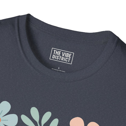 Self-Care Isn't Selfish Unisex Softstyle T-Shirt - Floral Design for Mental Health Awareness