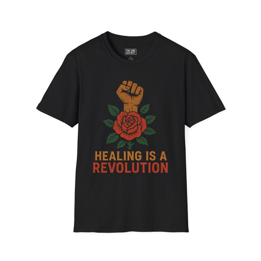 Healing is a Revolution T-Shirt, Unisex Softstyle Tee, Empowerment Wear, Social Justice Apparel, Gift for Activists, Comfortable Daily Wear