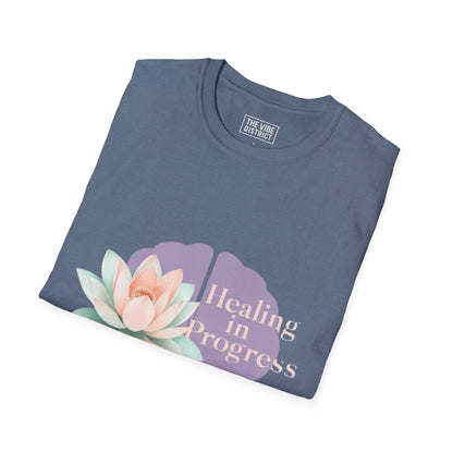 Healing in Progress Unisex Softstyle T-Shirt - Mindfulness & Wellness Apparel
