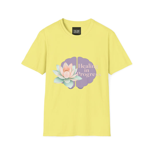 Healing in Progress Unisex Softstyle T-Shirt - Mindfulness & Wellness Apparel